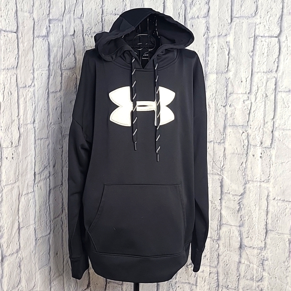 UNDER ARMOUR Cold Gear Black Hoodie Men's‎ Sweatshirt Large